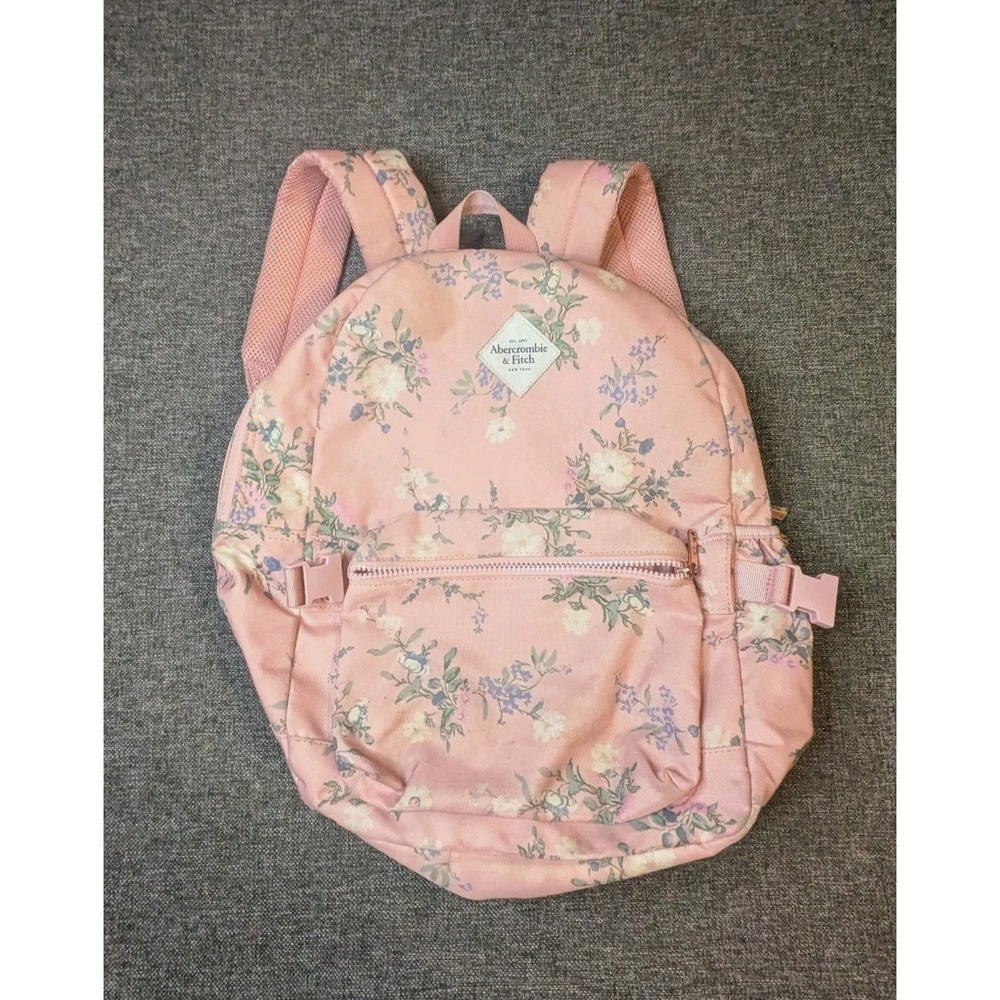 Abercrombie & Fitch Kids Backpack Floral Girly Pink School Book bag Laptop